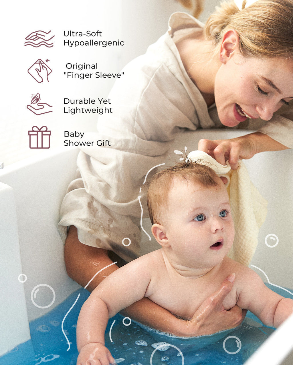 Momcozy Baby Washcloths – Soft 4-Layer Cotton, Gentle for Newborns