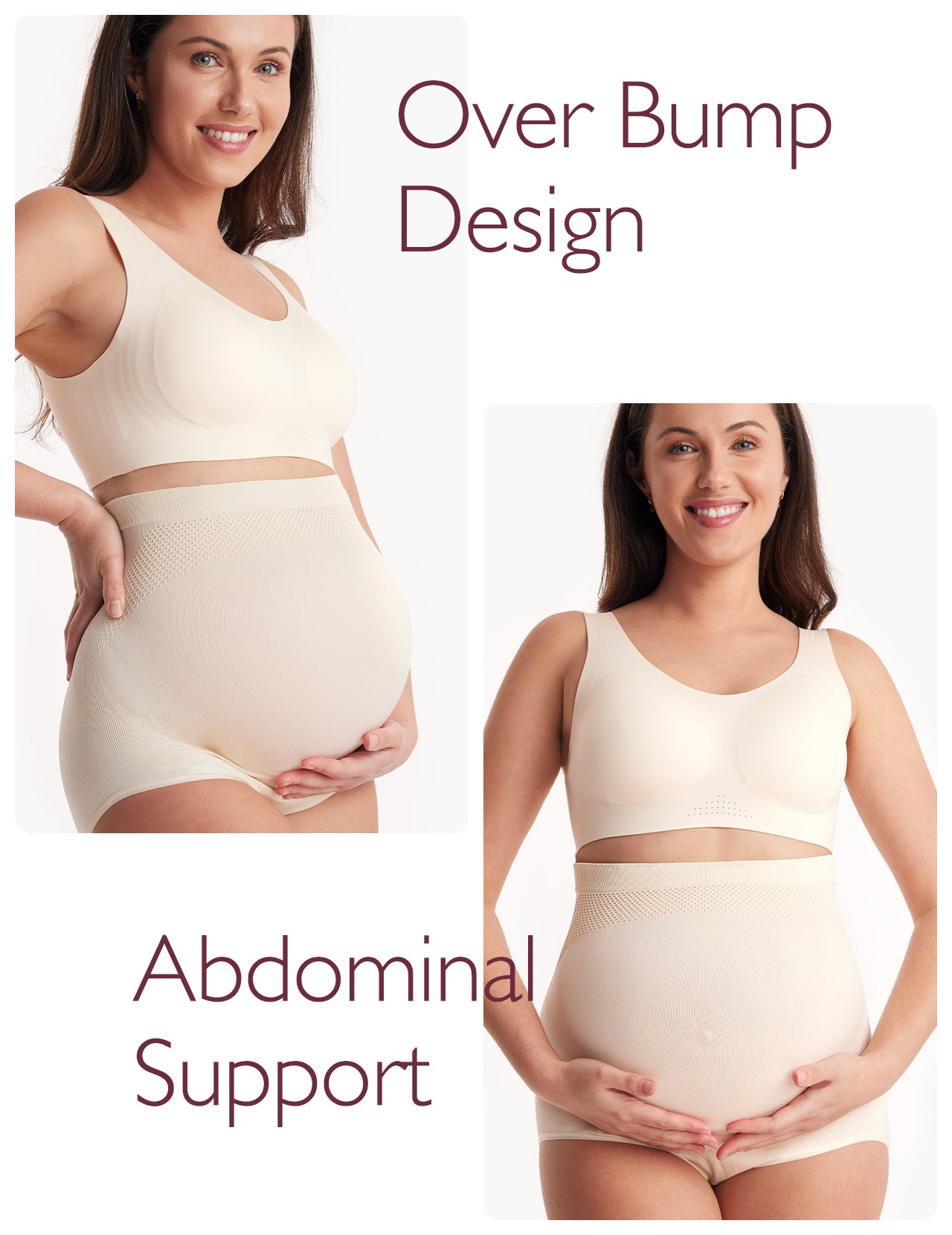 Ergonest Maternity Belly Band & High Waist Pregnancy Underwear & Pregnancy Wedge Pillows Bundle